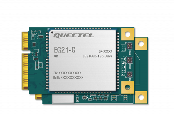 EG21-G Mini PCIe-低功耗、高性价比的LTE Cat 1 无线通信模组